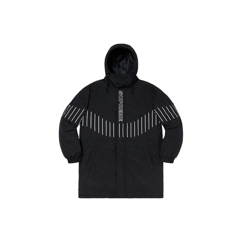 Supreme FW19 Week 13 Pinstripe Panel Sports Parka Black