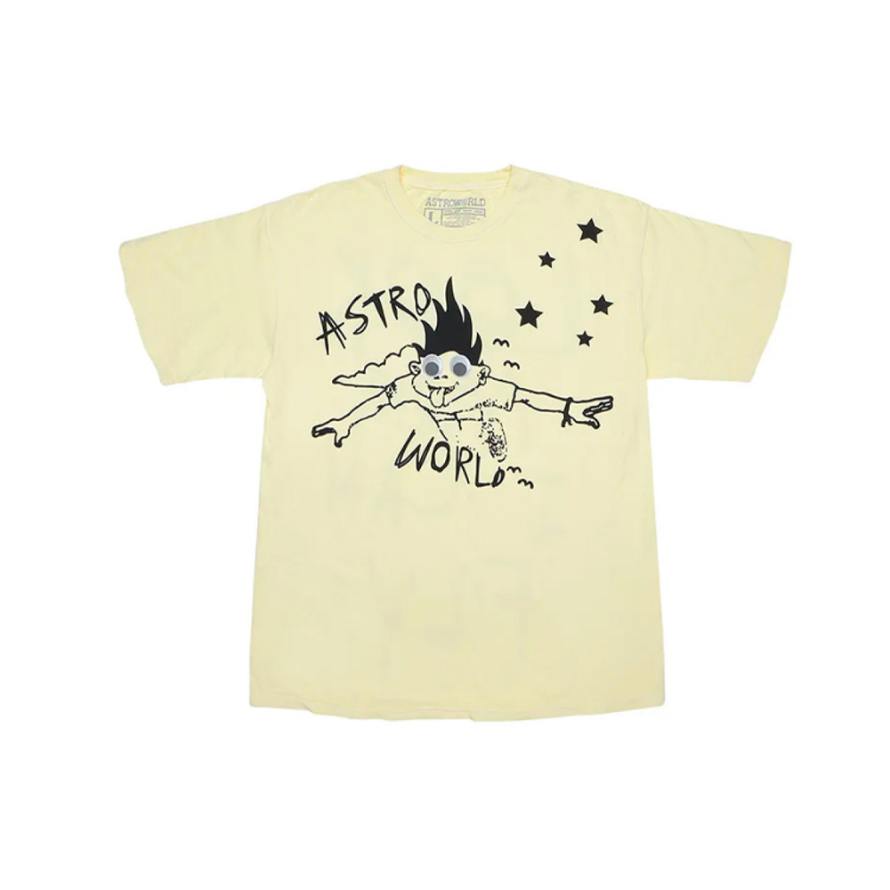 Travis Scott Cactus Jack Look Mom I Can Fly Yellow Tee T