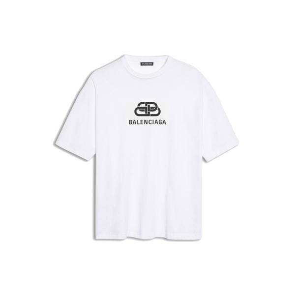Balenciaga White T-shirt with BB logo logo T