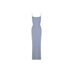 SKIMS SOFT LOUNGE LONG SLIP DRESS SLATE/