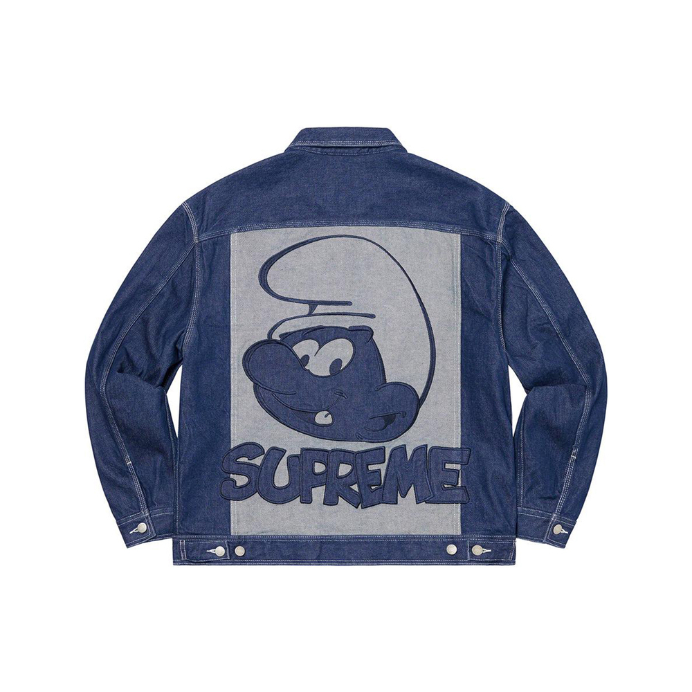 Supreme FW20 Week 1 Supreme/Smurfs Denim Trucker Jacket