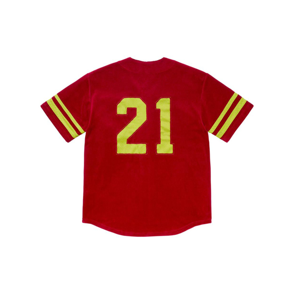 Supreme FW20 Week 6 Velour Baseball Jersey 21