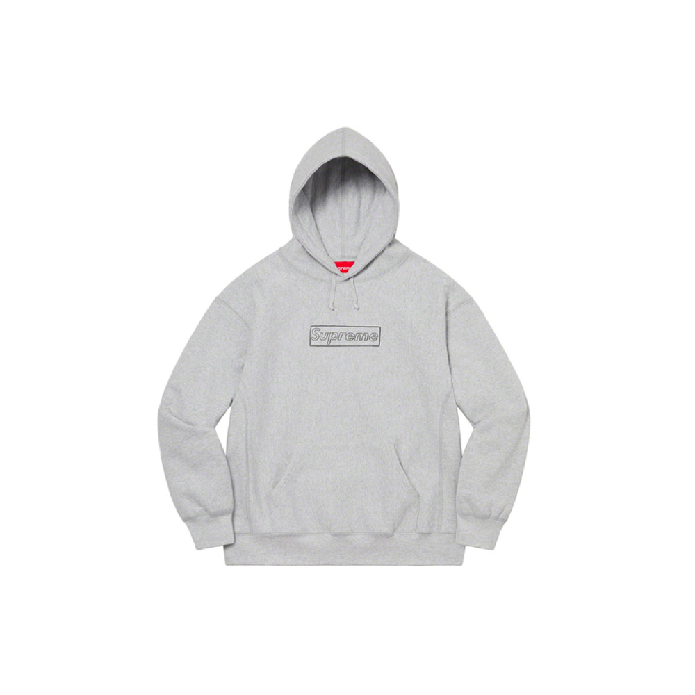 Supreme Week 1 x KAWS Chalk Logo Hooded Sweatshirt Box Logo