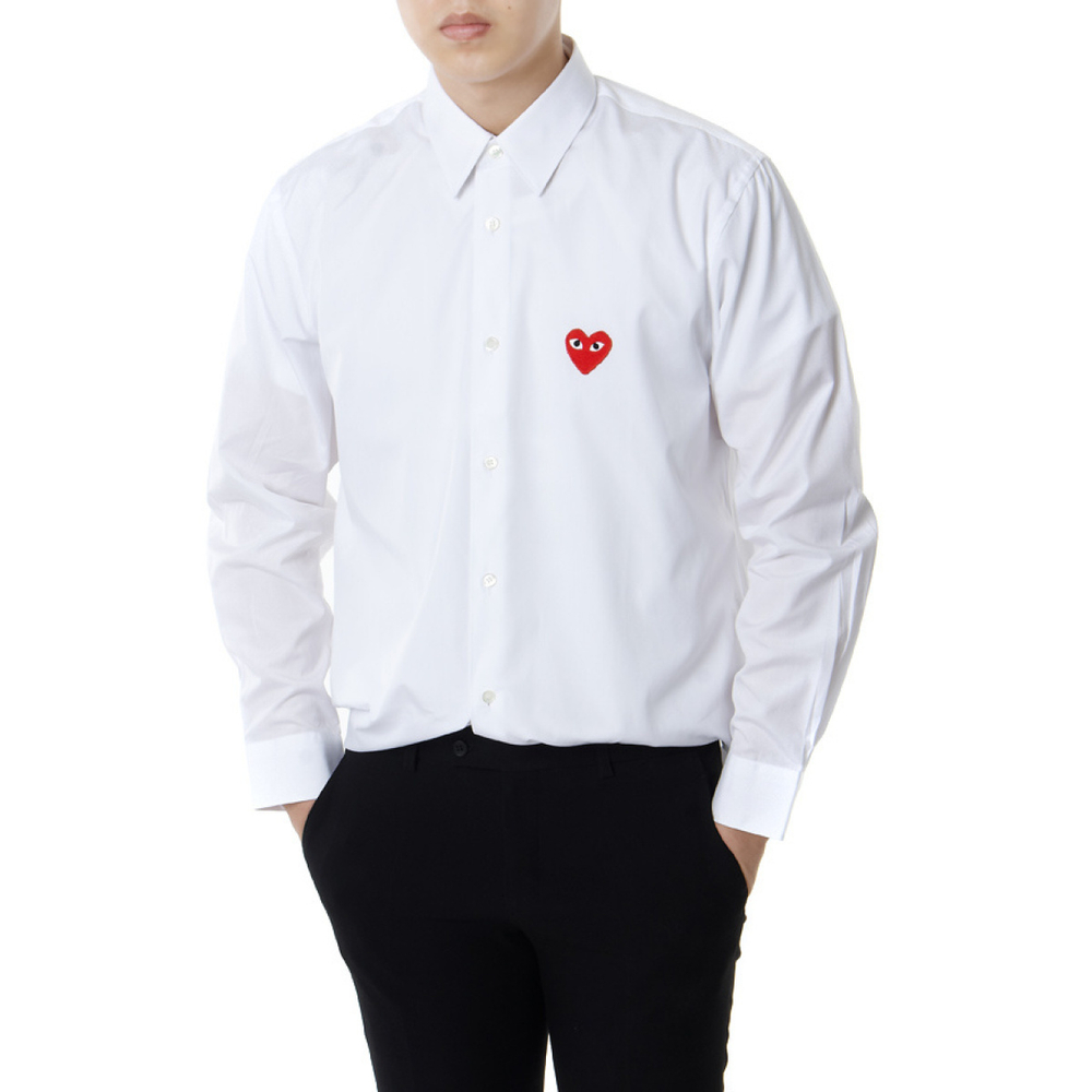 CDG Play Red Emblem Button Down