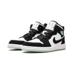BP Air Jordan 1 Mid White Black Teal Tint