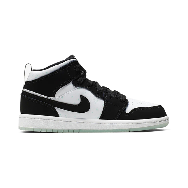 BP Air Jordan 1 Mid White Black Teal Tint