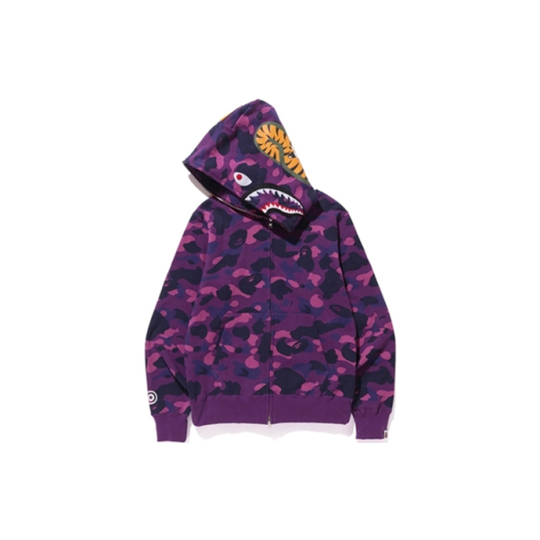 A BATHING APE Color Camo Shark Full Zip Hoodie WGM