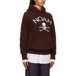 NOAH Nyc Jolly Roger Hoodie Burgundy Heather