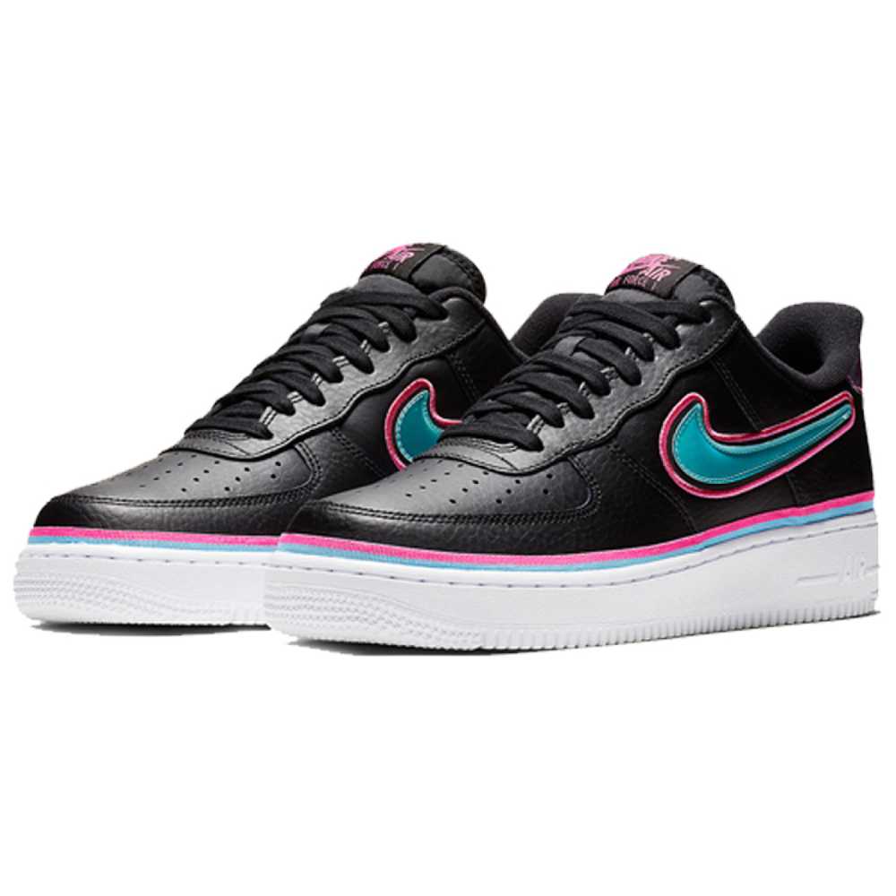 Nike Air Force 1 Sport NBA Black Blue Gale Laser Fuchsia