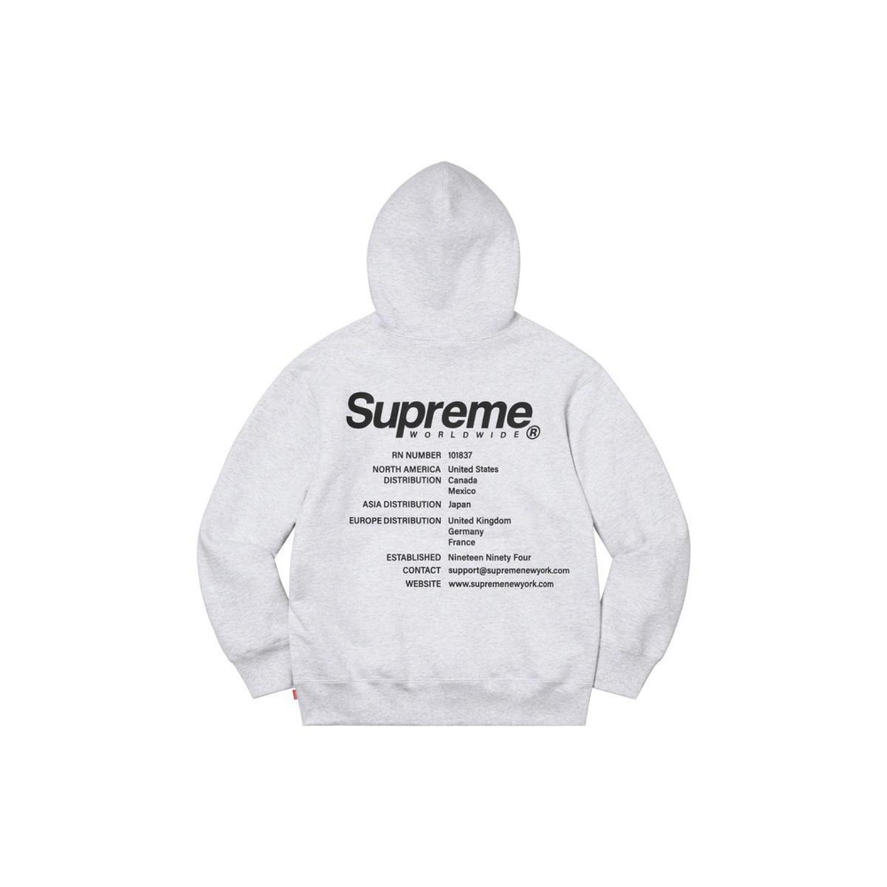 Supreme SS23 Week 4 WORLDWIDE HOODED SWEATSHIRT Logo