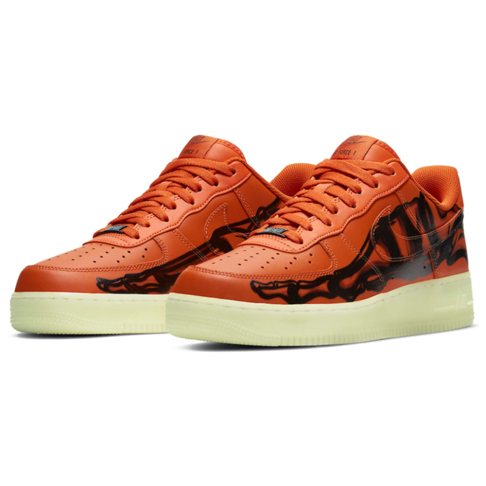 Nike Air Force 1 07 skeleton qs "orange"