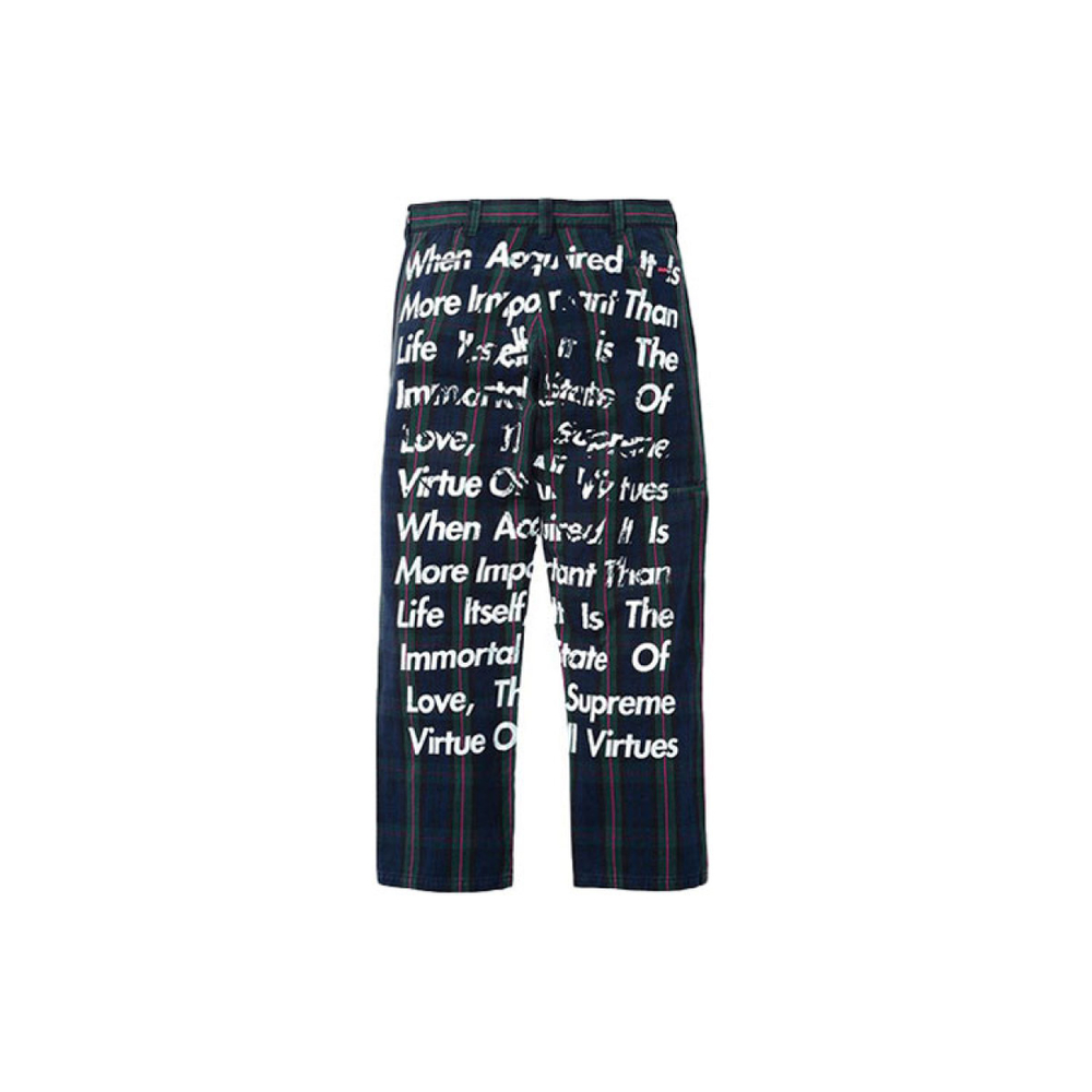 Supreme FW21 Week 11 x JUNYA WATANABE COMME des GARÇONS MAN Printed Work Pant Logo