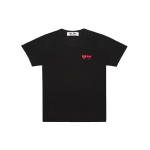 CDG Play Double Heart T-Shirt Black T