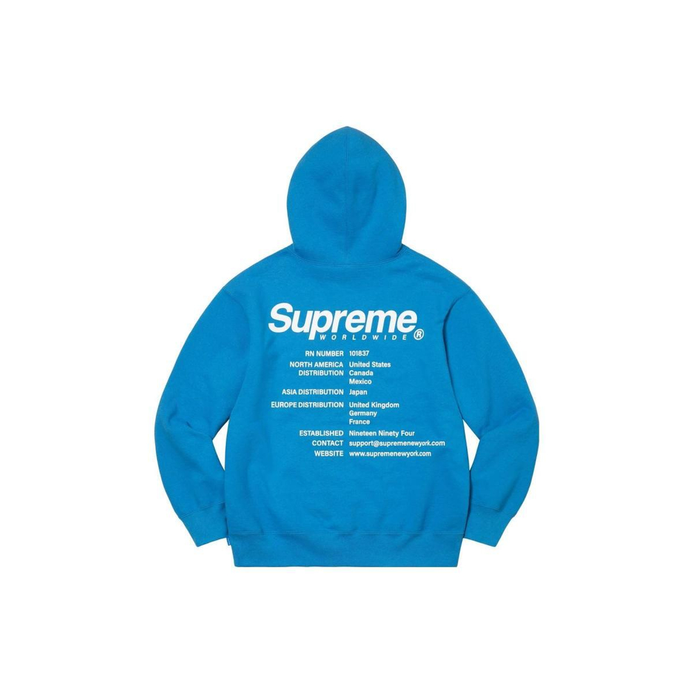 Supreme SS23 Week 4 WORLDWIDE HOODED SWEATSHIRT Logo