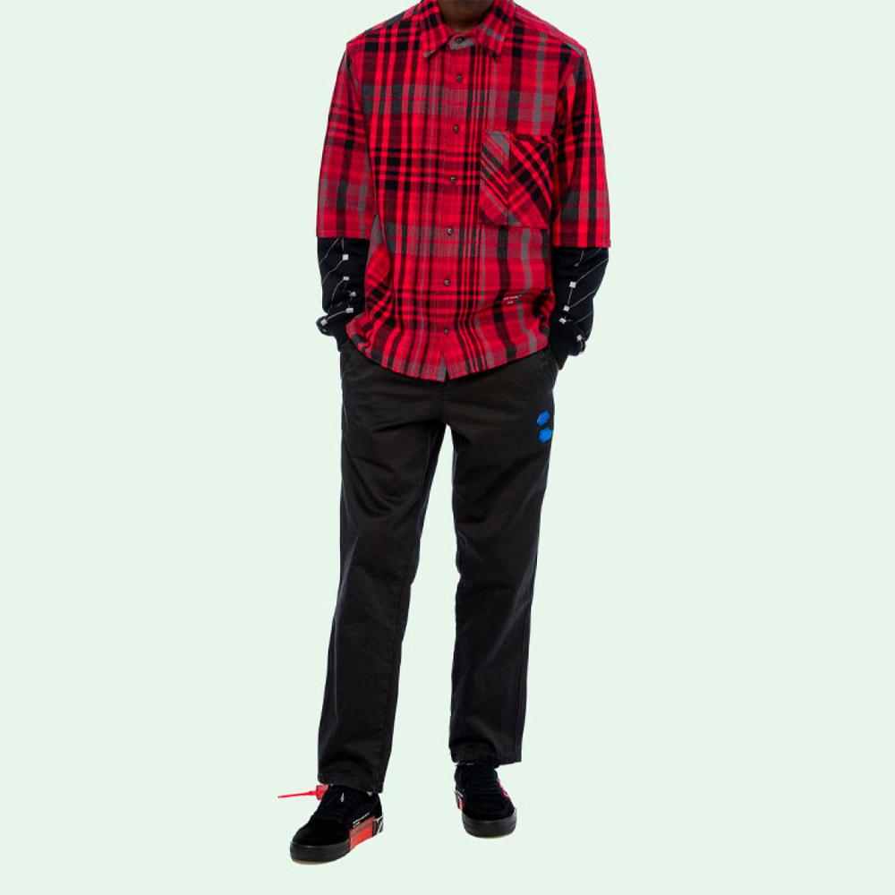 OFF-WHITE FW19 Jersey Sleeve Shirt Logo
