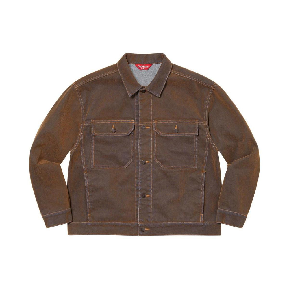 Supreme SS23 Week 4 FLOCKED DENIM TRUCKER JACKET