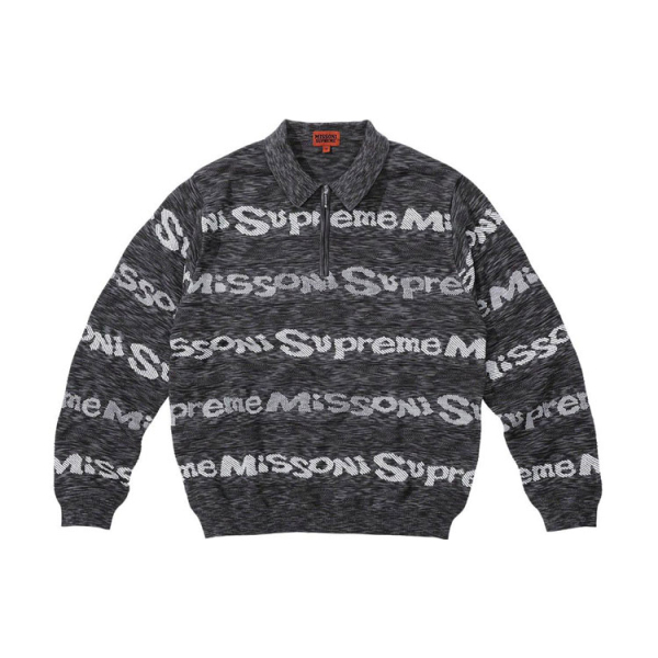 Supreme FW21 Week 13 x MISSONI FW21 Zip L/S Polo Logo Polo