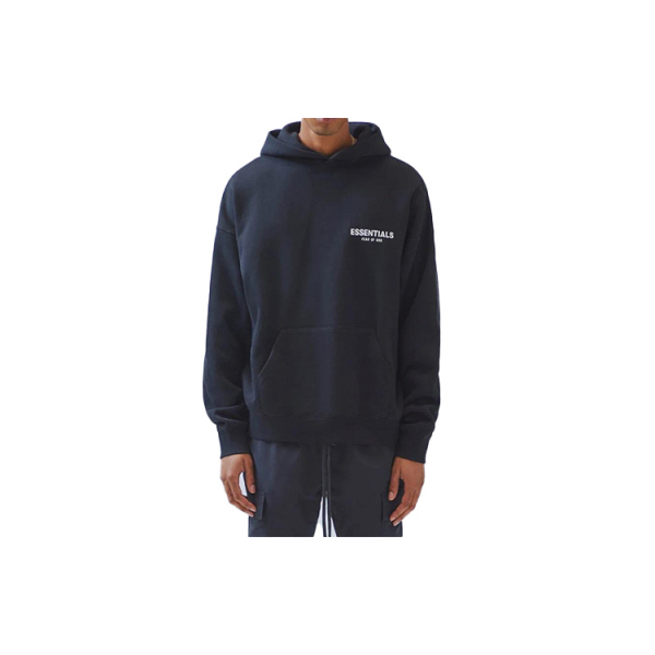 Fear of God Essentials FW19 Pullover Hoodie Black Logo