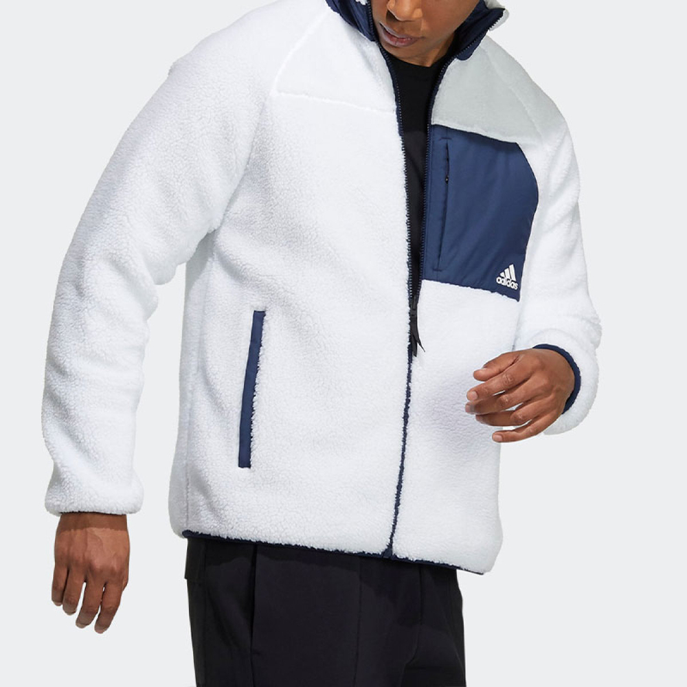 Adidas Reversible Sherpa Jacket Logo