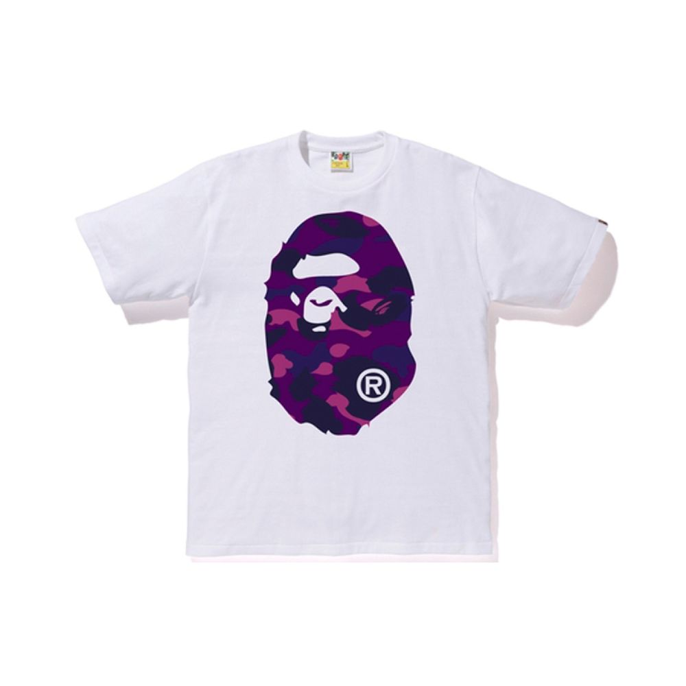 A BATHING APE Color Camo Big Ape Head T