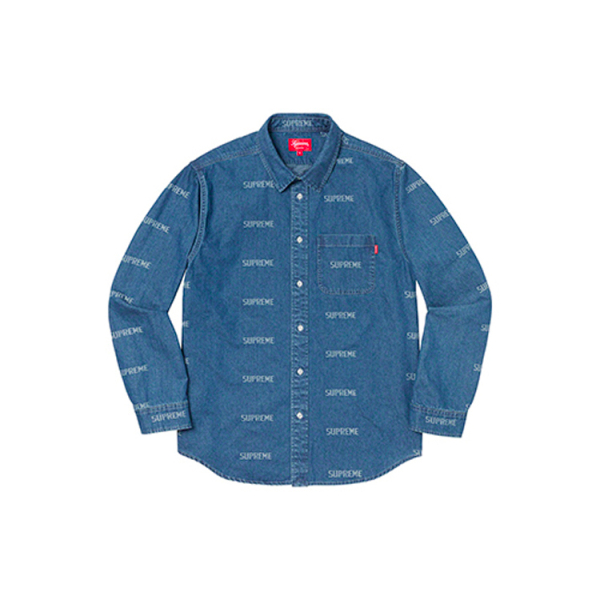 Supreme SS19 Logo Denim Shirt