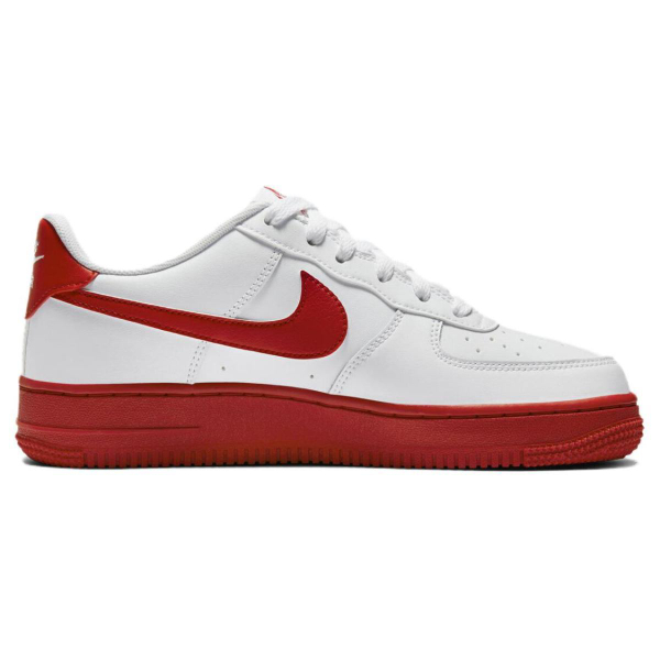 Nike Air Force 1 White Red Sole (GS)