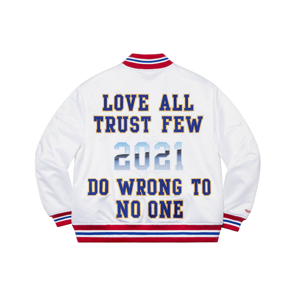Supreme Week 8 x Mitchell & Ness Satin Varsity Jacket