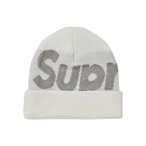 Supreme Supreme FW18 Big Logo Beanie White 3M logo