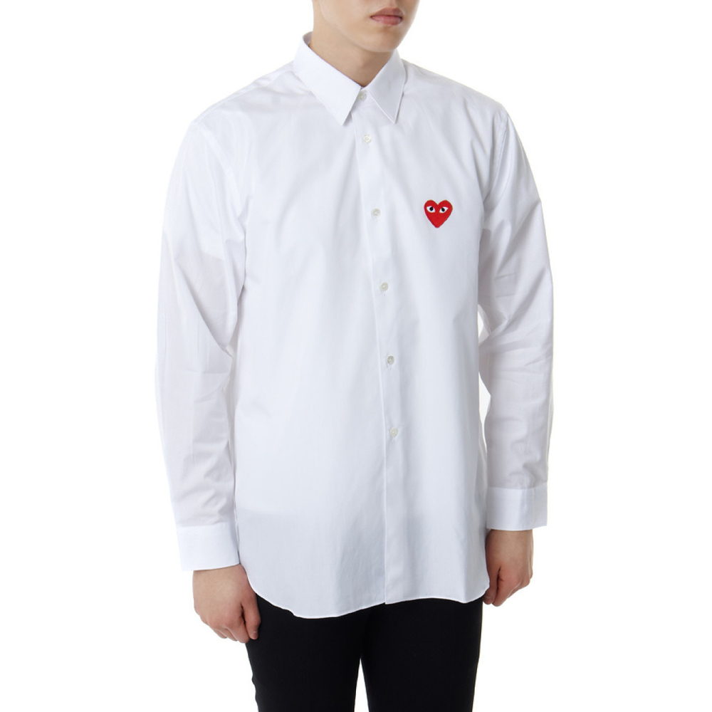 CDG Play Red Emblem Button Down