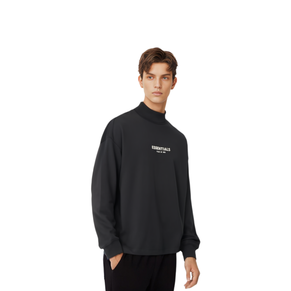 Fear of God Essentials SS22 Mens Relaxed Mockneck Iron Logo
