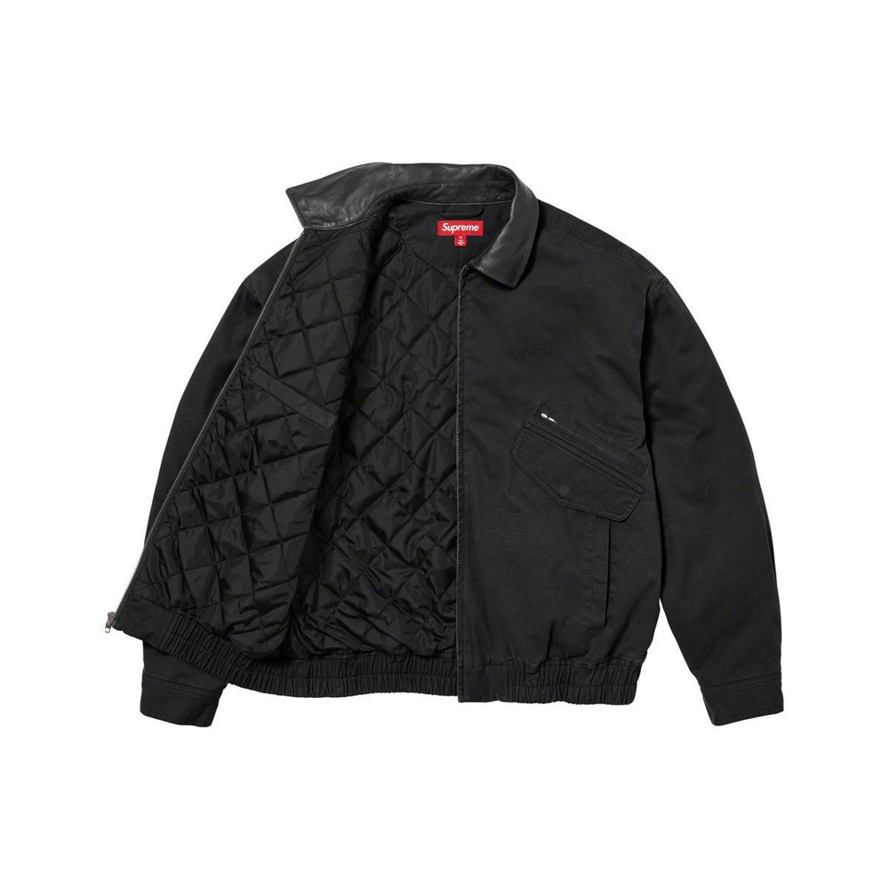 Supreme FW23 WEEK1 LEATHER COLLAR UTILITY JACKET