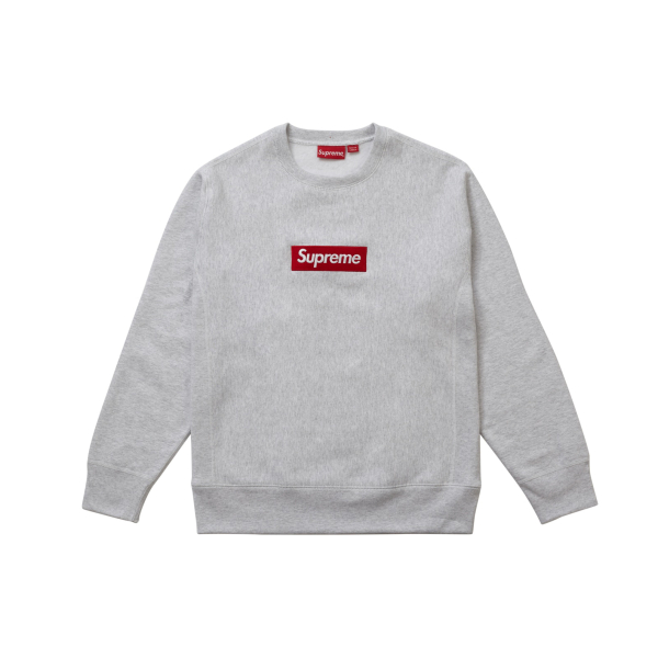 Supreme FW18 Box Logo Crewneck Ash Grey