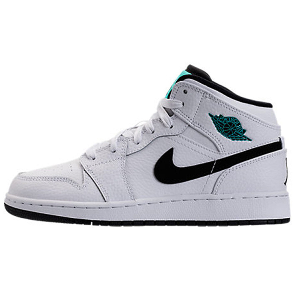 Jordan Air Jordan 1 Retro Mid White Black Hyper Jade