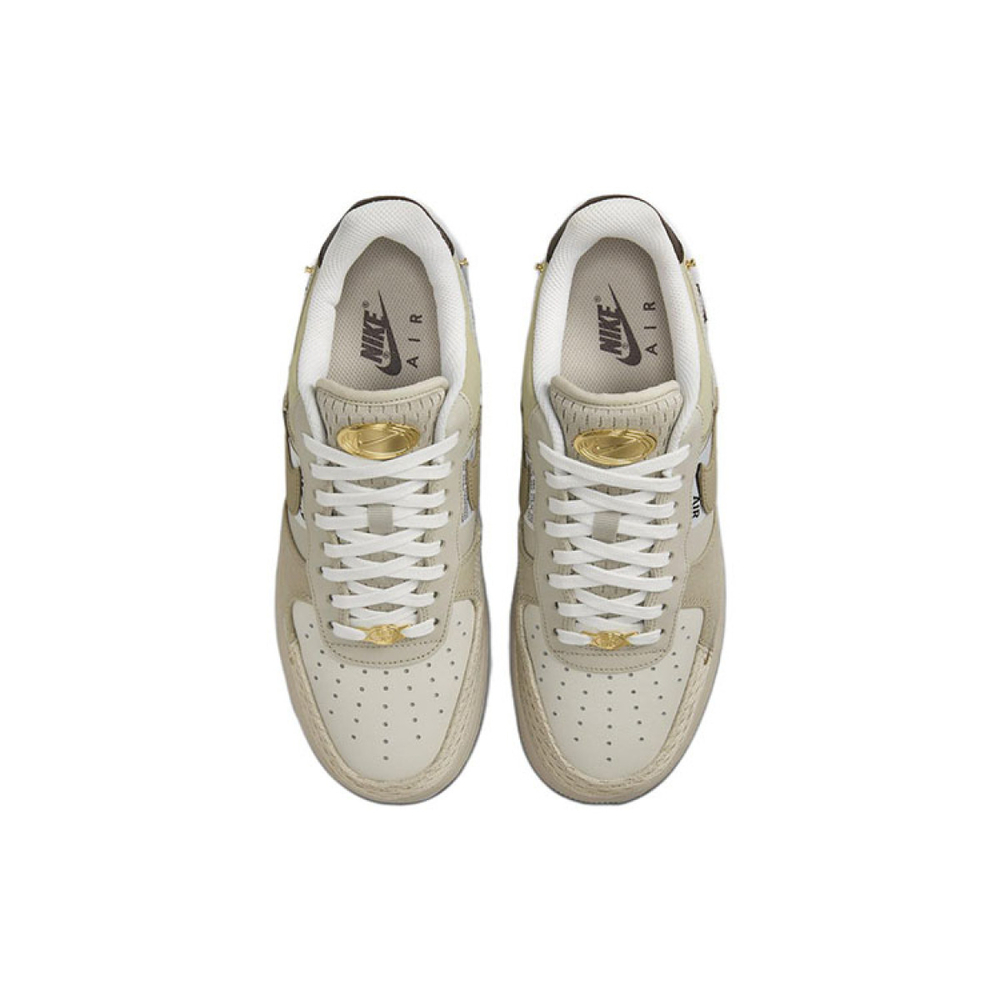 Nike Air Force 1 tan bling