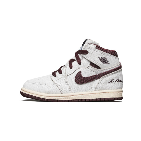 TD A Ma Maniére x Air Jordan 1 Retro High OG SP "Sail and Burgundy"