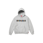 Supreme FW23 WEEK4 COLLEGIATE PATCHWORK LEATHER HOODED SWEATSHIRT Logo