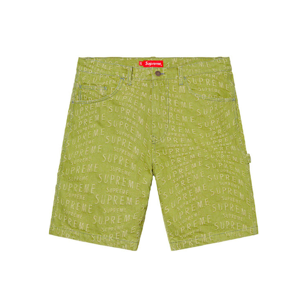 Supreme SS21 Week 18 Warp Jacquard Logos Denim Painter Short