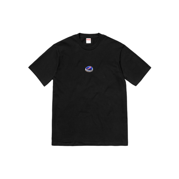 Supreme FW18 Bottle Cap Tee Black Logo T
