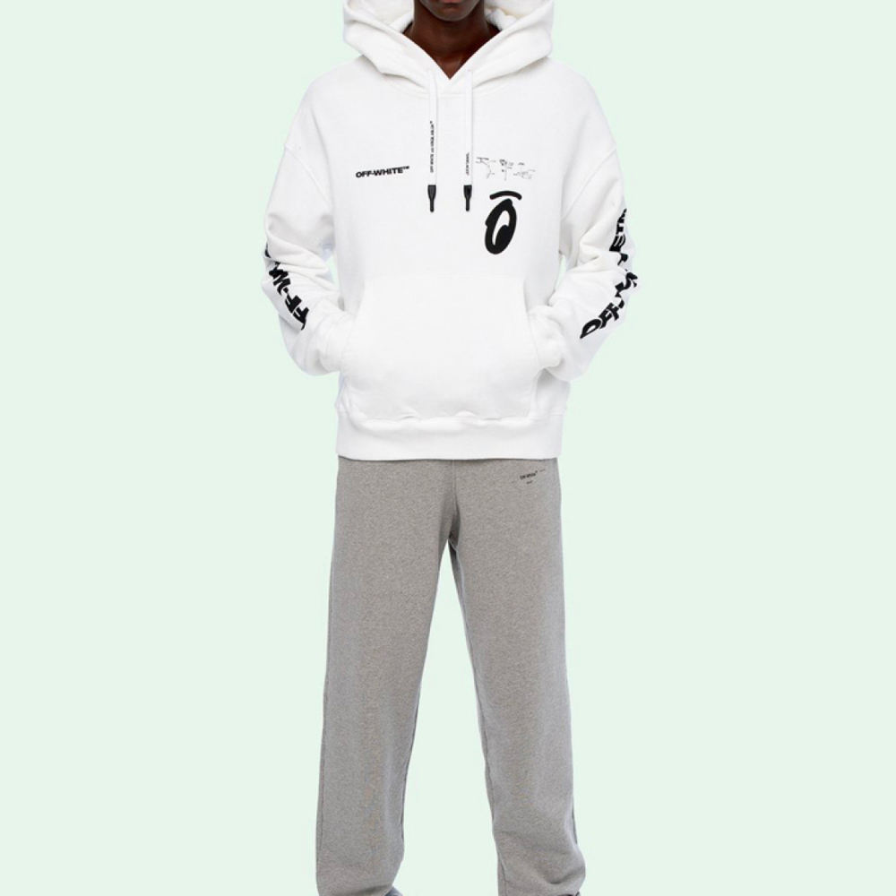OFF-WHITE FW19 Splitted Arrows Oversized Hoodie
