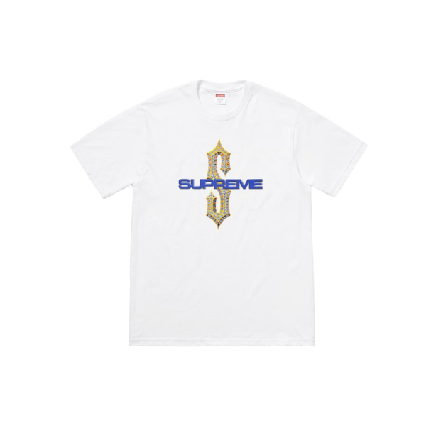 Supreme SS18 Diamonds Tee White T