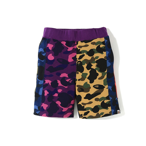BAPE Mix Camo Crazy Sweat Shorts Multi