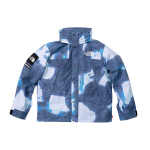 Supreme Week 17 x The North Face Bleached Denim Print Mountain Jacket