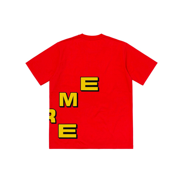 Supreme FW18 Stagger Tee Red Logo T