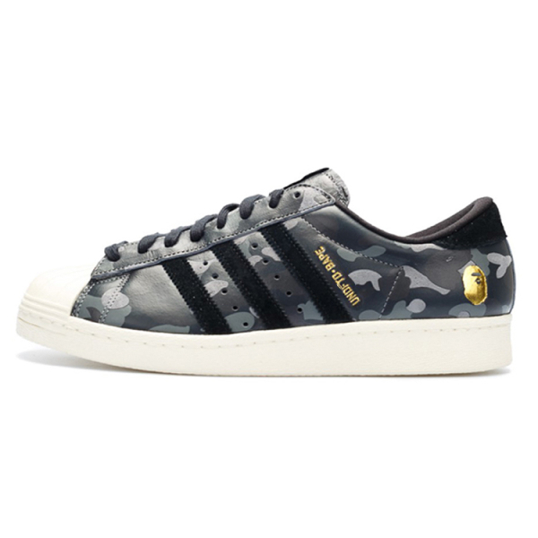 UNDEFEATED x A BATHING APE x adidas originals Superstar 80s Black Camo