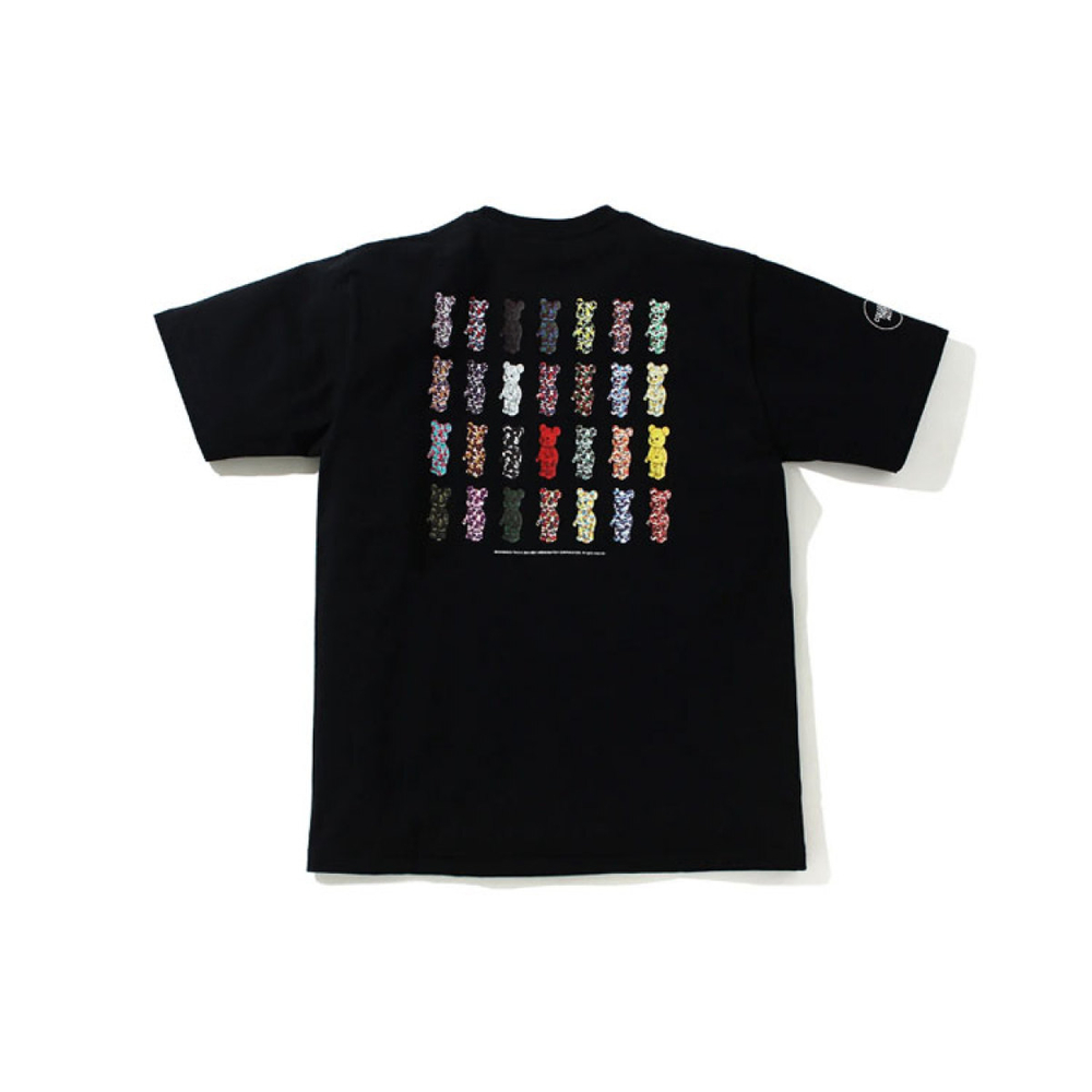 A BATHING APE x Medicom Toy BE@RBRICK Camo BE@R Tee Logo T