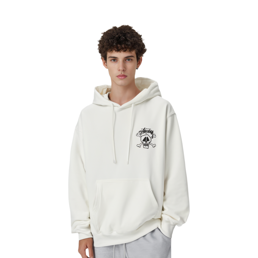 Stussy FW23 SKULL & BONES HOODIE PIGMENT DYED