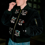 Supreme SS21 Week7 Clayton Patterson Skulls Embroidered Velvet MA-1