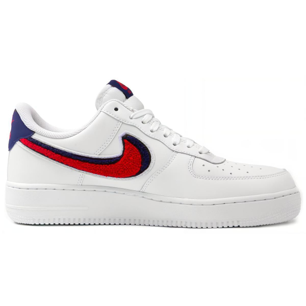 Nike Air Force 1 3D Chenille Swoosh White Red Blue