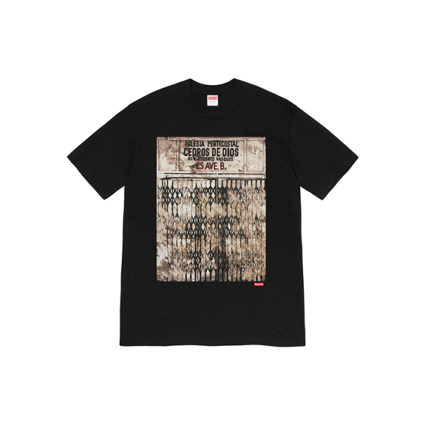 Supreme FW19 Week 12 x Martin Wong Iglesia Pentecostal Tee Black T