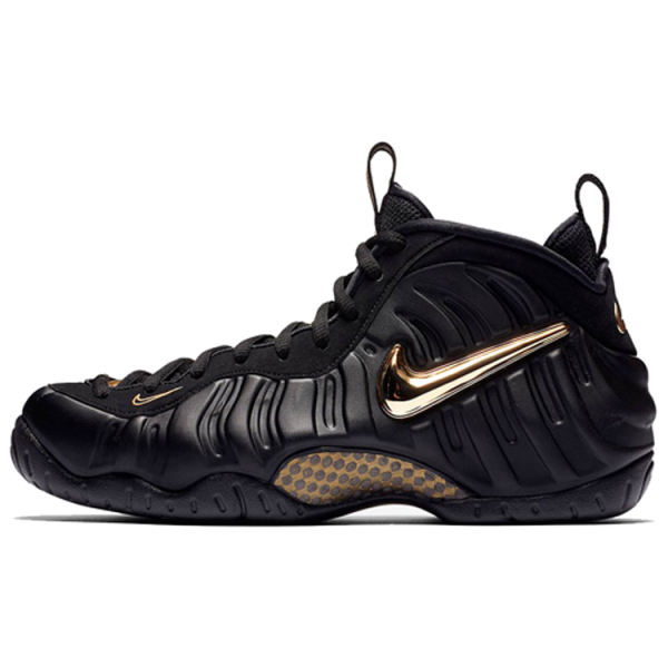 Nike Foamposite Pro black metallic gold